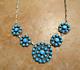 19 Marvelous Vintage Navajo Sterling Silver Petit Point Turquoise Necklace