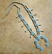 26 Delightful Vintage Navajo Sterling Silver Turquoise Squash Blossom Necklace