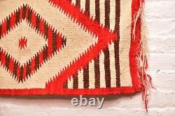 Antique Moki Navajo Rug Textile Native American Indian 38x17 Weaving Vintage