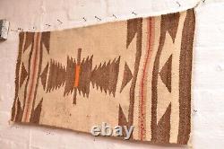 Antique Navajo Rug Native American Indian 35x18 Textile Weaving Vintage