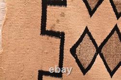 Antique Navajo Rug Native American Indian Textile Weaving 51x33 Transitional VTG