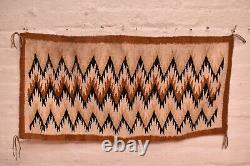 Antique Navajo Rug Native American Indian Weaving 34x18 Textile Vintage Striped