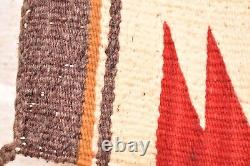 Antique Navajo Rug Native American Indian Weaving Striped 40x19 Vintage Textile