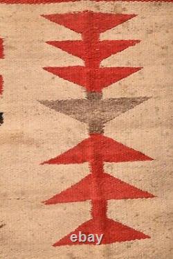 Antique Navajo Rug Native American Indian Weaving Vintage 23x24 Textile