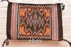 Antique Navajo Rug Textile Native American Indian 17x12 Weaving Vintage Small