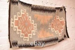 Antique Navajo Rug Textile Native American Indian 39x21 Klagetoh Vintage Weaving
