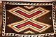 Antique Navajo Rug Textile Native American Indian Large 63x42 Weaving Vintage