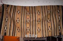 Antique Navajo Rug Textile Native American Indian Wide Ruins 60x30 Weaving VTG