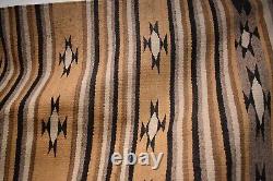 Antique Navajo Rug Textile Native American Indian Wide Ruins 60x30 Weaving VTG