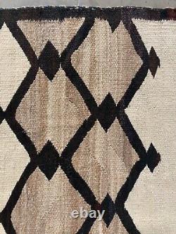 Antique Old Vintage American Navajo Indian Geometric Waterbug Blanket Rug 30s