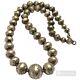 Authentic Vintage Native American Navajo Sterling Silver Bead Necklace