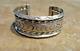 Classic! Vintage Navajo Sterling Silver Stamped Design Bracelet