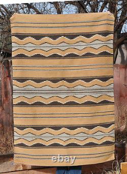 Large Old Vintage Chinle Navajo Indian Rug 59 x 41 Soft Vegetal Dye Colors