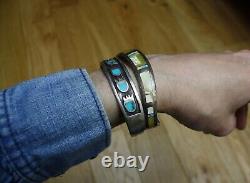 Marie Tsosie Vintage Native American Navajo Sterling Silver Cuff Bracelet