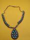 Native American Indian Kenneth Jones Sterling Silver Turquoise Necklace Vintage