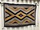 Navajo Rug Native American Indian Eye Dazzler 48x33 Textile Weaving Vtg