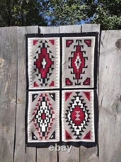 Navajo Rug Vintage Native American Indian Blanket Klagetoh Four In One Weaving