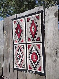 Navajo Rug Vintage Native American Indian Blanket Klagetoh Four In One Weaving