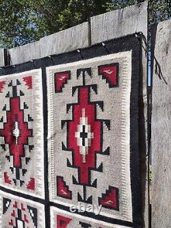 Navajo Rug Vintage Native American Indian Blanket Klagetoh Four In One Weaving