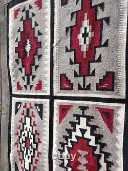 Navajo Rug Vintage Native American Indian Blanket Klagetoh Four In One Weaving