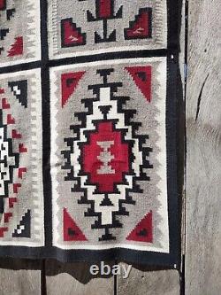 Navajo Rug Vintage Native American Indian Blanket Klagetoh Four In One Weaving