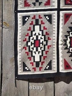 Navajo Rug Vintage Native American Indian Blanket Klagetoh Four In One Weaving