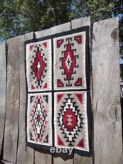 Navajo Rug Vintage Native American Indian Blanket Klagetoh Four In One Weaving