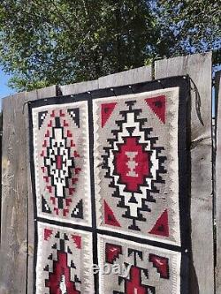 Navajo Rug Vintage Native American Indian Blanket Klagetoh Four In One Weaving