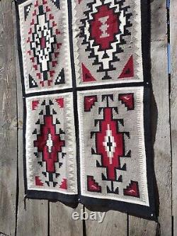 Navajo Rug Vintage Native American Indian Blanket Klagetoh Four In One Weaving