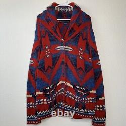 Ralph Lauren Cardigan Vintage Southwestern Knit Jacket Indian Navajo Sweater XL