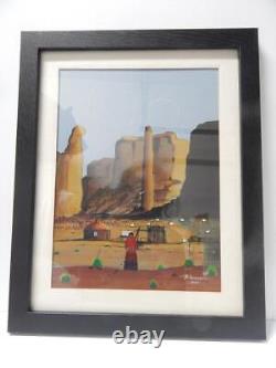 SGND VINTAGE NAVAJO INDIAN PAINTING CANYON de CHELLY ARIZONA 1983 MINT