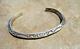 Splendid! Vintage Navajo Carinated Sterling Silver Stamped Design Bracelet