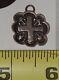 Vintage Antique Navajo Indian Silver Cross Shape Watch Fob Or Pendant