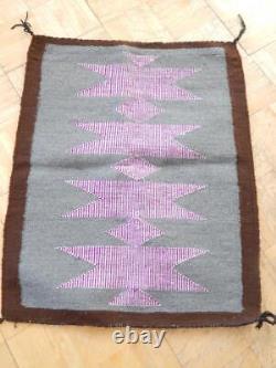 VINTAGE NAVAJO INDIAN PART GERMANTOWN TWILL RUG / WEAVING clean and pristine