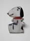 Vintage Navajo Indian Snoopy Cartoon Sterling Silver Jet + Shell Ring Sz 7