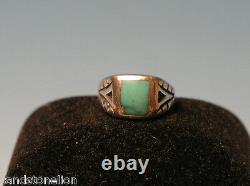 Vintage Antique Navajo Indian Turquoise Sterling Ring