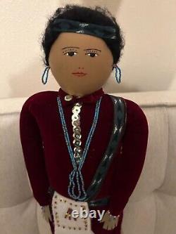 Vintage Large Navajo Indian Male&Female Dolls 24 Tall (pair)