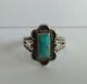 Vintage Maisels Navajo Indian Stampwork Sterling Silver Turquoise Ring Size 6