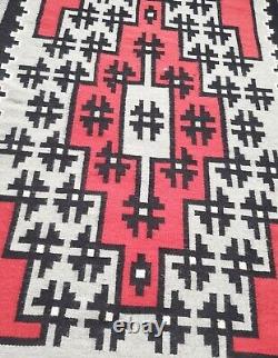 Vintage Native American Indian Navajo Rug Weaving Saddle Blanket 46 x 31