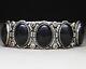 Vintage Native American Navajo Black Onyx Sterling Silver Cuff Bracelet