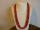 Vintage Native American Navajo Southwestern Necklace Red Coral And Turquoise