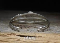 Vintage Native American Navajo Spiny Oyster Sterling Silver Cuff Bracelet