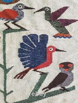Vintage Navajo Handwoven Native American Indian Rug Wool Blanket Carpet 92x65cm