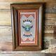 Vintage Navajo Indian American Sand Painting Framed Art By Keith Silversmith