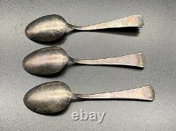Vintage Navajo Indian Hand Stamped Silver Spoon Set of 3
