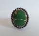 Vintage Navajo Indian Silver Cerrillos Green Turquoise Ring Size 6