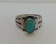 Vintage Navajo Indian Silver Turquoise Ring Size 5