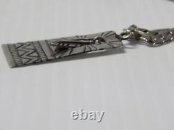 Vintage Navajo Indian Sterling Silver Articulated Necklace Xtra Nice Chain A+