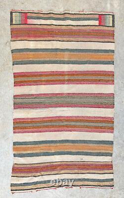 Vintage Navajo Indian Striped Blanket Old Indian Rug
