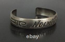 Vintage Navajo Indian T. Thomas Nowella Sterling Silver Bracelet Cuff